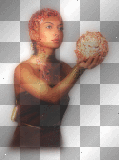 fantasy vintage girl woman brown gold ball