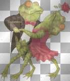 frog animated dancing couple<yvon@ll>