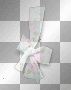 transparent deco blue scrap bow [1ֆ]