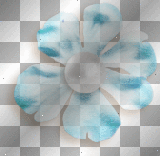 flower blue deco scrap transparent [1ֆ]