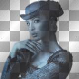 soave woman vintage blue hat