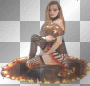 Beautiful woman with fire transparent [nermai]