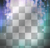 Deco frame,star glow blue.