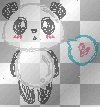 kawaii panda heart