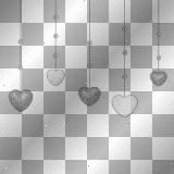 Love Heart garland deco scrap silver~NatashaOoak