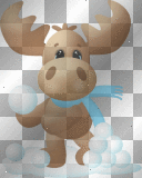 Snow Cute Winter Moose