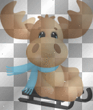 Snow Cute Winter Moose