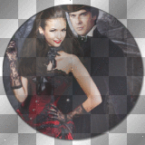 Damon Salvatore(Ian Somerhalder) and Katherine/Elena Gilbert (Nina Dobrev in The Vampire Diaries transparent picture) [nermai]