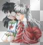 Inuyasha Kagome  chibi