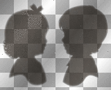 BACKGROUND VINTAGE SILHOUETTE COUPLE CHILDREN TRANSPARENT