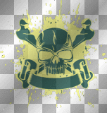animated colorful skull background "by skeetero8"