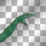artemia transparent deco green-snake-hand