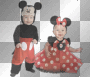 Baby Girl and Boy In Mickey and Minnie Mouse Costumes