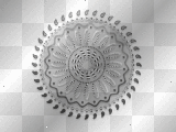 Mandala animé gris -- Animated mandala grey