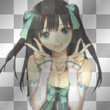 {Anime Girl}{White Neon Frame}{By biondina3000}