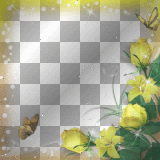 CADRE FLEUR JAUNE