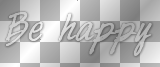 BE HAPPY EMO TEXT WHITE