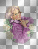 vintage flowers girl10