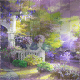 Animated background garden fantasy