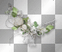 Vintage flower deco scrap white green EndlessImpressions