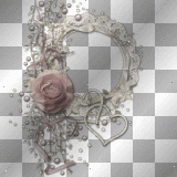 Vintage Flower rose frame pearl white deco scrap EndlessImpressions