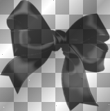 artemia transparent deco ribbon-bow black