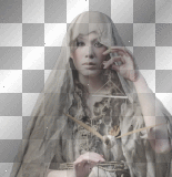 artemia transparent fantasy woman-buste-with-hood white