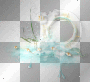 Frame circle fantasy water fish teal