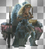 soave woman gothic angel blue
