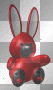 Wingska emo funny bunny red