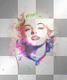 soave woman marilyn monroe face rainbow