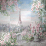 SOAVE BACKGROUND animated VINTAGE PARIS SPRING TERRACE FLOWERS ROSE pink blue green