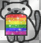 Rainbow flag cat