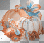 soave deco autumn vintage pumpkin apple flowers orange blue