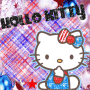 Hello kitty in red white and blue ! :)