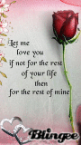 let me love you, if not for the rest of your life then for the rest of mine