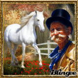 Old man and horse 