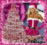 Sexy Santa Girl in Pink