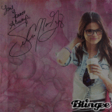 selena gomez with glasses pink and black with heart version ♥