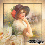 Vintage Girl with roses