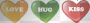 love, hug, kiss
